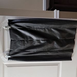 Lulu's Black Vegan Pleather Skirt
